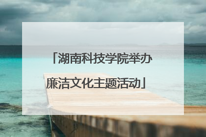 湖南科技学院举办廉洁文化主题活动