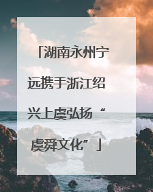 湖南永州宁远携手浙江绍兴上虞弘扬“虞舜文化”