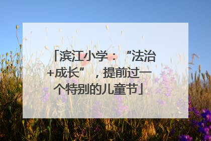 滨江小学：“法治+成长”，提前过一个特别的儿童节