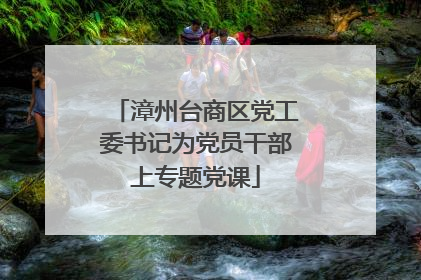 漳州台商区党工委书记为党员干部上专题党课
