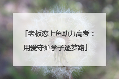 老板恋上鱼助力高考：用爱守护学子逐梦路