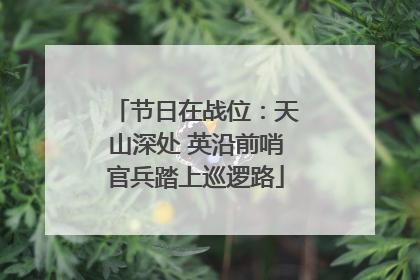 节日在战位：天山深处 英沿前哨官兵踏上巡逻路