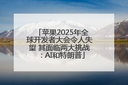 苹果2025年全球开发者大会令人失望 其面临两大挑战：AI和特朗普