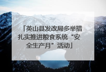 英山县发改局多举措扎实推进粮食系统“安全生产月”活动