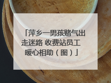 萍乡一男孩赌气出走迷路 收费站员工暖心相助（图）