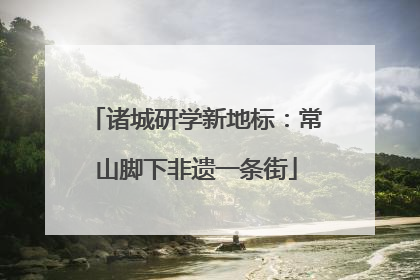 诸城研学新地标：常山脚下非遗一条街