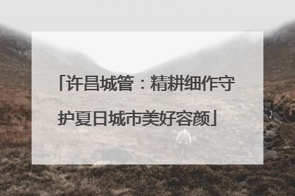 许昌城管：精耕细作守护夏日城市美好容颜