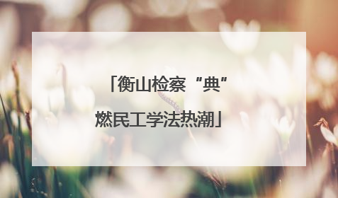 衡山检察“典”燃民工学法热潮