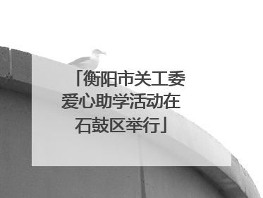 衡阳市关工委爱心助学活动在石鼓区举行