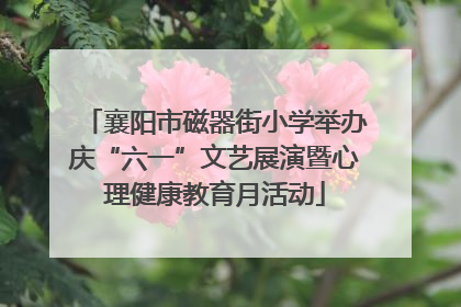 襄阳市磁器街小学举办庆“六一”文艺展演暨心理健康教育月活动