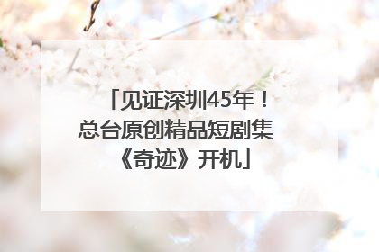 见证深圳45年！总台原创精品短剧集《奇迹》开机