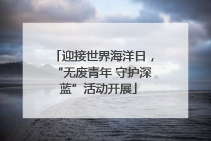 迎接世界海洋日，“无废青年 守护深蓝”活动开展