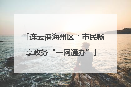 连云港海州区：市民畅享政务“一网通办”