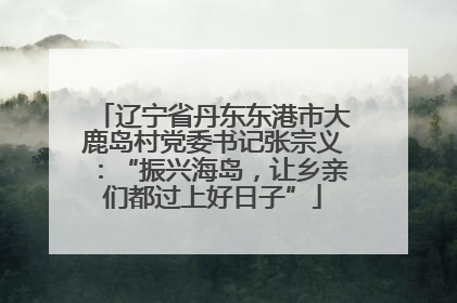 辽宁省丹东东港市大鹿岛村党委书记张宗义：“振兴海岛，让乡亲们都过上好日子”