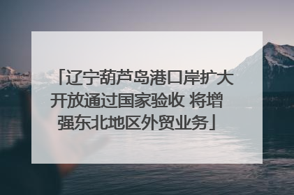 辽宁葫芦岛港口岸扩大开放通过国家验收 将增强东北地区外贸业务