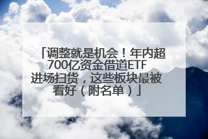 调整就是机会！年内超700亿资金借道ETF进场扫货，这些板块最被看好（附名单）