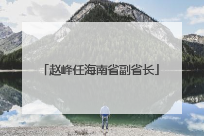 赵峰任海南省副省长