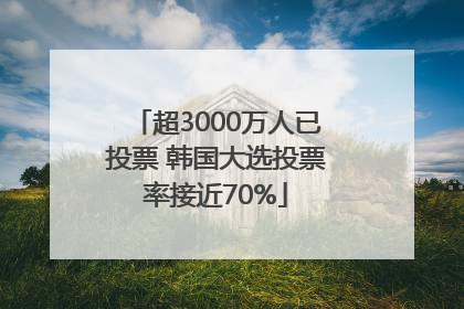 超3000万人已投票 韩国大选投票率接近70%