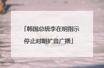 韩国总统李在明指示停止对朝扩音广播