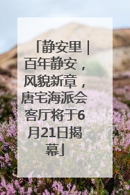 静安里｜百年静安，风貌新章，唐宅海派会客厅将于6月21日揭幕