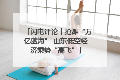 闪电评论丨抢滩“万亿蓝海” 山东低空经济乘势“高飞”