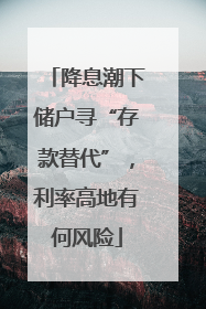 降息潮下储户寻“存款替代”，利率高地有何风险