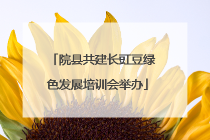 院县共建长豇豆绿色发展培训会举办