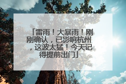 雷雨！大暴雨！刚刚确认，已影响杭州，这波太猛！今天记得提前出门
