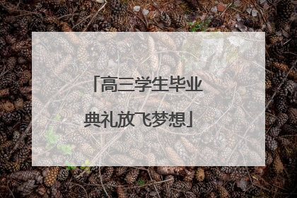 高三学生毕业典礼放飞梦想