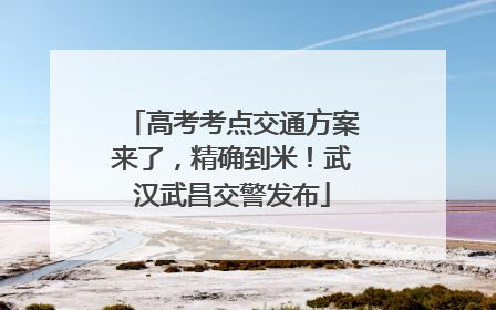 高考考点交通方案来了，精确到米！武汉武昌交警发布