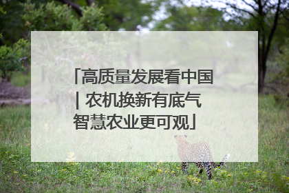 高质量发展看中国｜农机换新有底气 智慧农业更可观
