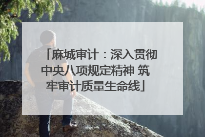 麻城审计：深入贯彻中央八项规定精神 筑牢审计质量生命线
