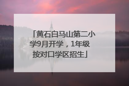 黄石白马山第二小学9月开学，1年级按对口学区招生
