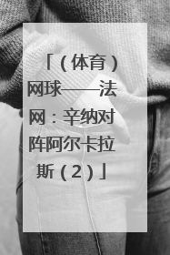 （体育）网球——法网：辛纳对阵阿尔卡拉斯（2）