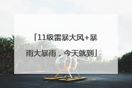 11级雷暴大风+暴雨大暴雨，今天就到
