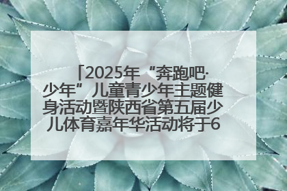 2025年“奔跑吧·少年”儿童青少年主题健身活动暨陕西省第五届少儿体育嘉年华活动将于6月14日正式举办