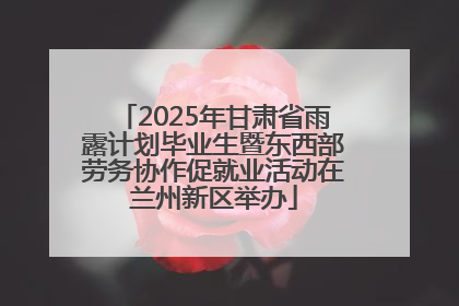 2025年甘肃省雨露计划毕业生暨东西部劳务协作促就业活动在兰州新区举办