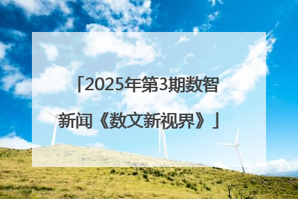 2025年第3期数智新闻《数文新视界》