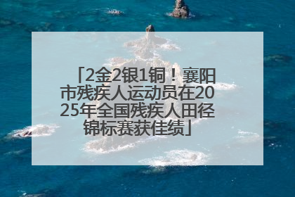 2金2银1铜！襄阳市残疾人运动员在2025年全国残疾人田径锦标赛获佳绩