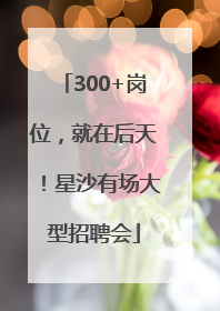 300+岗位，就在后天！星沙有场大型招聘会