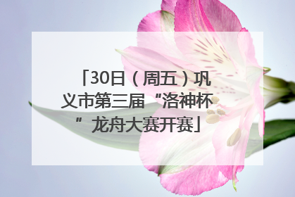 30日（周五）巩义市第三届“洛神杯”龙舟大赛开赛