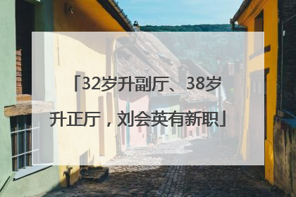32岁升副厅、38岁升正厅，刘会英有新职