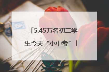 5.45万名初二学生今天“小中考”