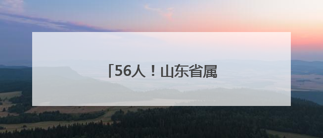 56人！山东省属事业单位招聘啦