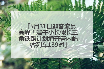 5月31日迎客流最高峰！端午小长假长三角铁路计划增开管内临客列车139对